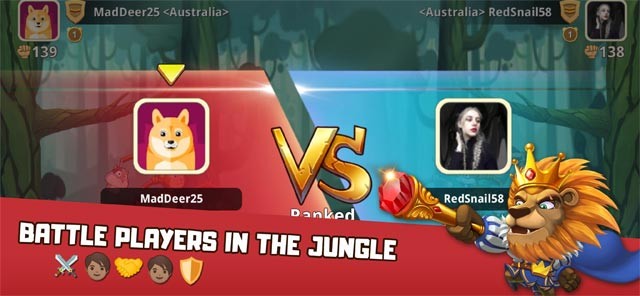 Chiến đấu cạnh tranh với người chơi online khác trong rừng