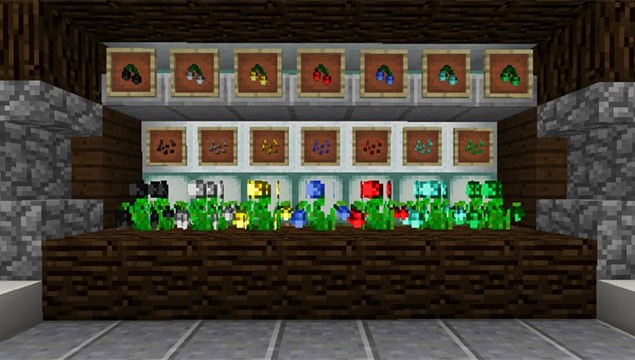 Mod hạt giống thần kỳ tạo ra tài nguyên, nguyên liệu cho Minecraft