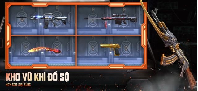 Kho vũ khí đồ sộ với hơn 600 loại súng