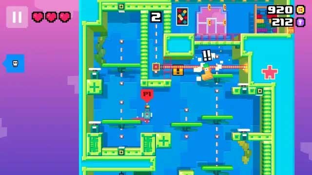 Game là phiên bản phụ của Crossy Road với vô số chướng ngại vật và kẻ thù