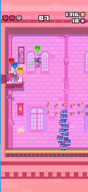 Crossy Road Castle là game đưa gà qua đường phong cách leo tháp