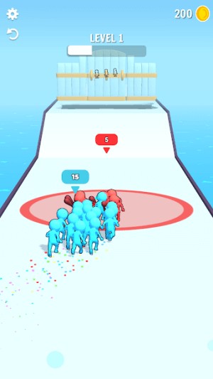 Xây dựng đội quân của mình trở nên đông đảo trong game Crowd Fight 3D