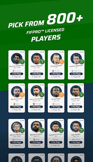 Crowd Legends cho bạn chơi cùng hơn 800 cầu thủ thực được cấp phép