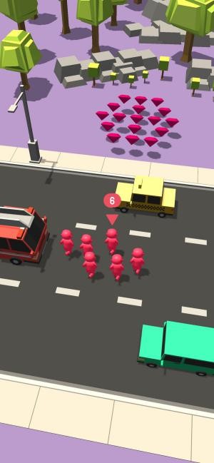 Giúp đám đông qua đường trong game Crowd VS Traffic