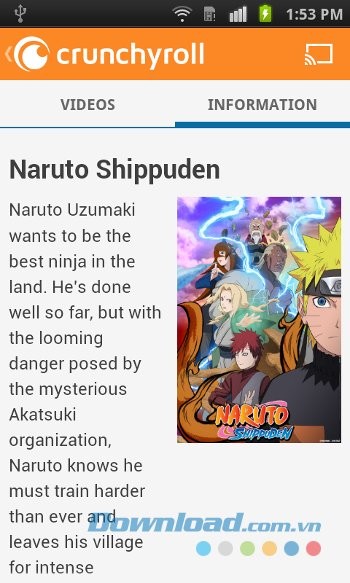 Xem thông tin về phim trên Crunchyroll for Android