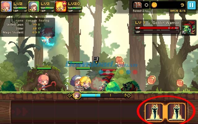 Màn hình trải nghiệm Crusaders Quest