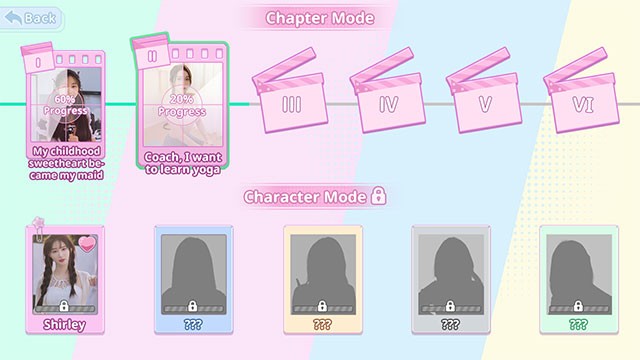 Cốt truyện của Crush at first sight game chia làm nhiều chương và chế độ khác nhau
