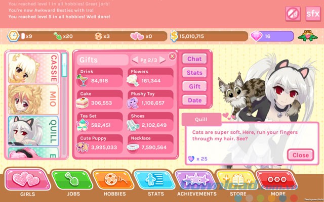 Game chinh phục bạn gái Crush Crush