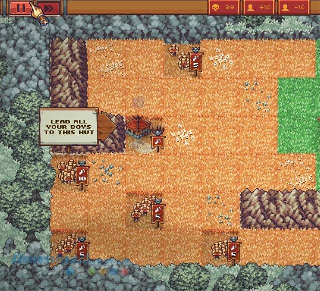 Làm theo chỉ dẫn trong game chiến thuật thời gian thực Crush Your Enemies Demo