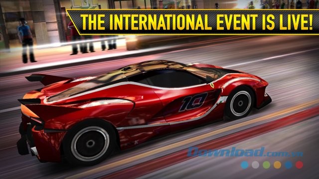 Giải đua xe quốc tế trực tiếp trên CSR Racing