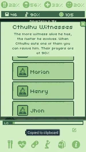 Tích lũy nhân chứng để Cthulhu phát triển nhanh hơn