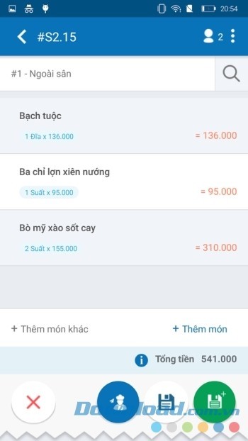 Tính tiền cho khách một cách nhanh chóng