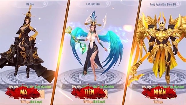 Hệ thống nhân vật trong Cuồng Ma Chí Tôn