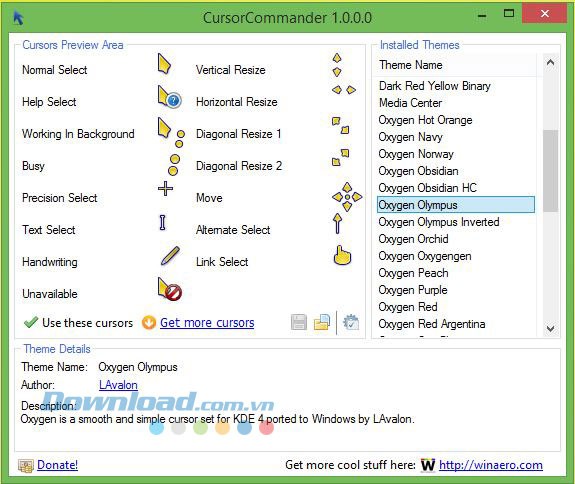 Phần mềm tùy biến trỏ chuột Windows