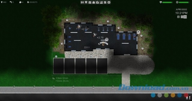 Xây dựng phòng tập thể dục trong game Custom Town cho máy tính