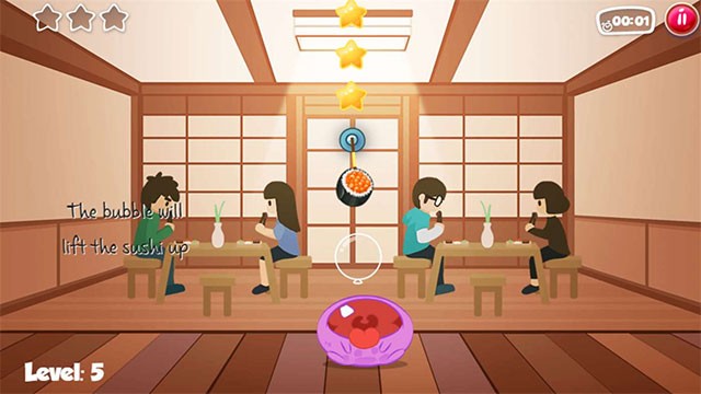 Bối cảnh game là nhà hàng Sushi Nhật Bản