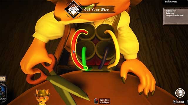 Người bị chọn sẽ phải cắt một sợi dây trên quả bom của mình