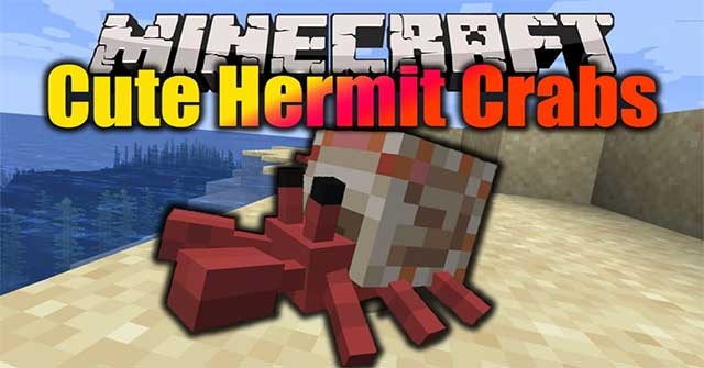 Cute Hermit Crabs Mod đưa vào thế giới Minecraft sinh vật cua đáng yêu