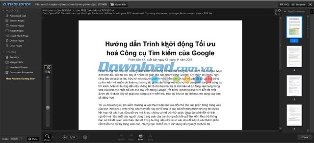 CutePDF Editor sở hữu nhiều tính năng thông minh