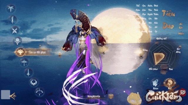 Giao diện lựa chọn nhân vật của Cửu Kiếm 3D