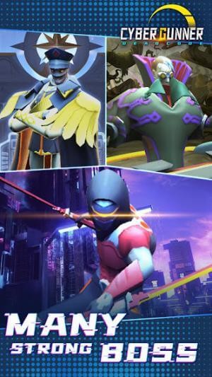 Cyber Gunner Dead Code có rất nhiều con trùm mạnh mẽ đang chờ chiến đấu với bạn