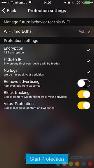 Cài đặt nâng cao