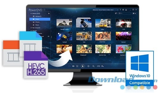 CyberLink PowerDVD hỗ trự hầu hết mọi định dạng file media thông dụng