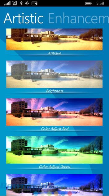 Áp dụng các bộ lọc