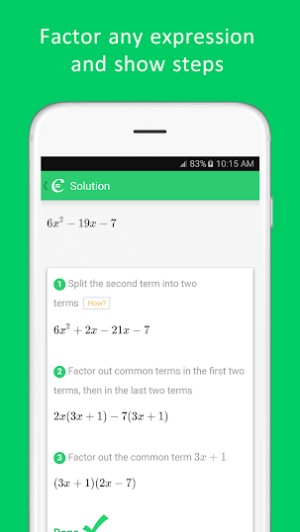 Cymath hỗ trợ giải toán đại số và giải tích