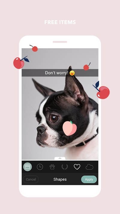 Thêm sticker thú vị trên Cymera cho Android