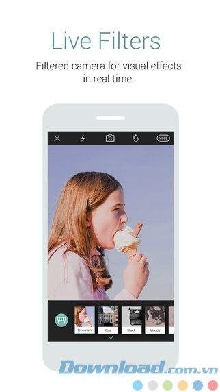 Chụp ảnh với bộ lọc thời gian thực