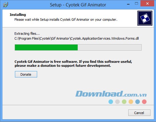Cài đặt phần mềm Cyotek Gif Animator