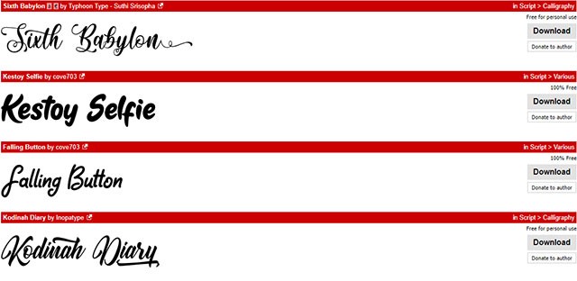 Font mới được cập nhật liên tục trên DaFont.com