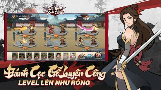 Đánh cọc gỗ luyện công - Level lên như rồng