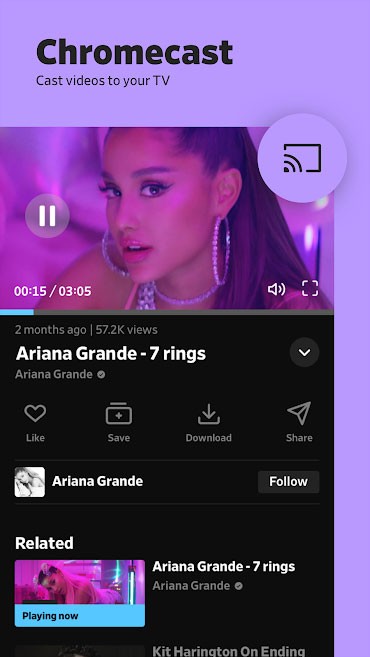 Phát video lên TV thông qua Chromecast