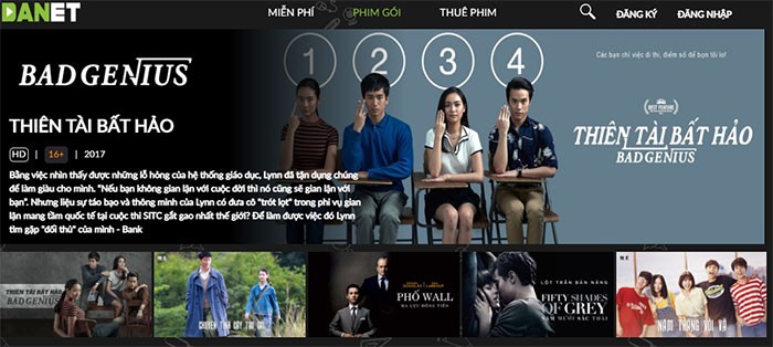Dịch vụ xem phim Danet