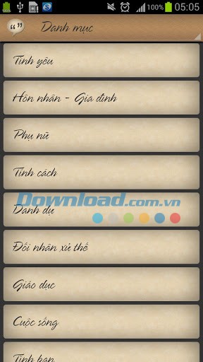 Danh ngon cuoc song for Android