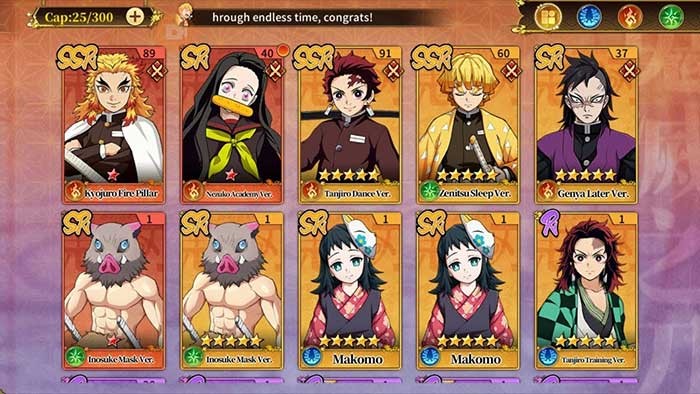 Rage of Demon King: Danh sách cấp bậc nhân vật