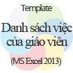 Danh sách việc của giáo viên - Template