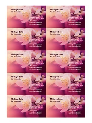 Danh thiếp bông hoa