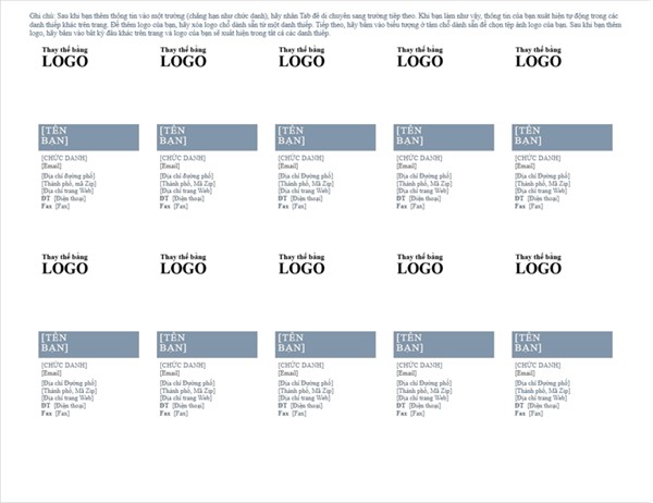 Danh thiếp (Không thời gian)