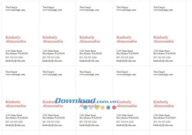 Danh thiếp chân dung