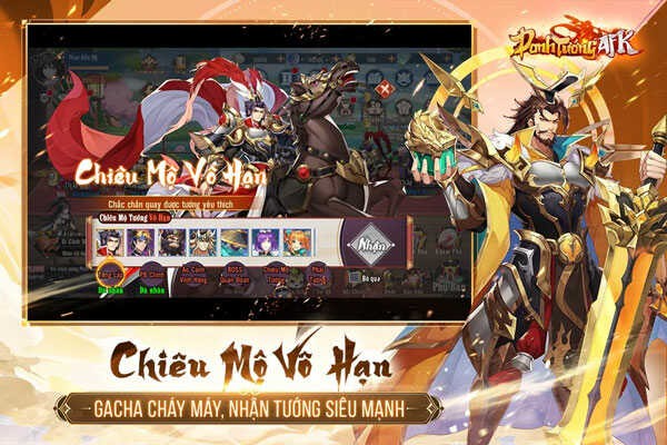 Chiêu mộ tướng, gacha vô hạn