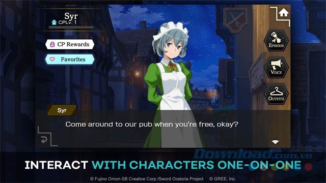 Tương tác với các nhân vật trong game