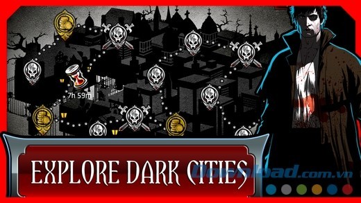Khám phá thành phố bóng đêm trên bản đồ game Dark Legends