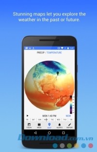 Dark Sky cho Android hiển thị bản đồ tuyệt đẹp