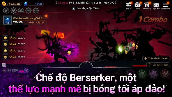 Chế độ Berserker, một thế lực mạnh mẽ bị bóng tối áp đảo