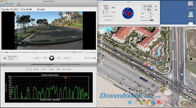 Tính năng phần mềm Dashcam Viewer