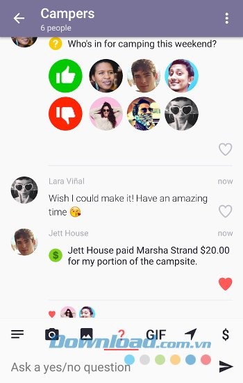 Chat nhóm trên Dasher Messenger