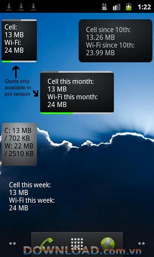 Data Counter Widget For Android